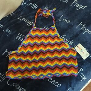 Target Multicolor Chevron Kids Halter Top